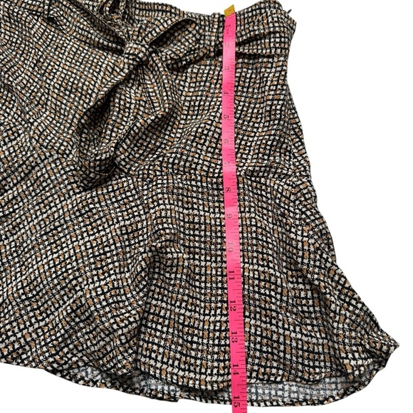 Zara Chic Plaid Mini Skirt/Skort with Bow Sz XS NWT - Picture 6 of 7